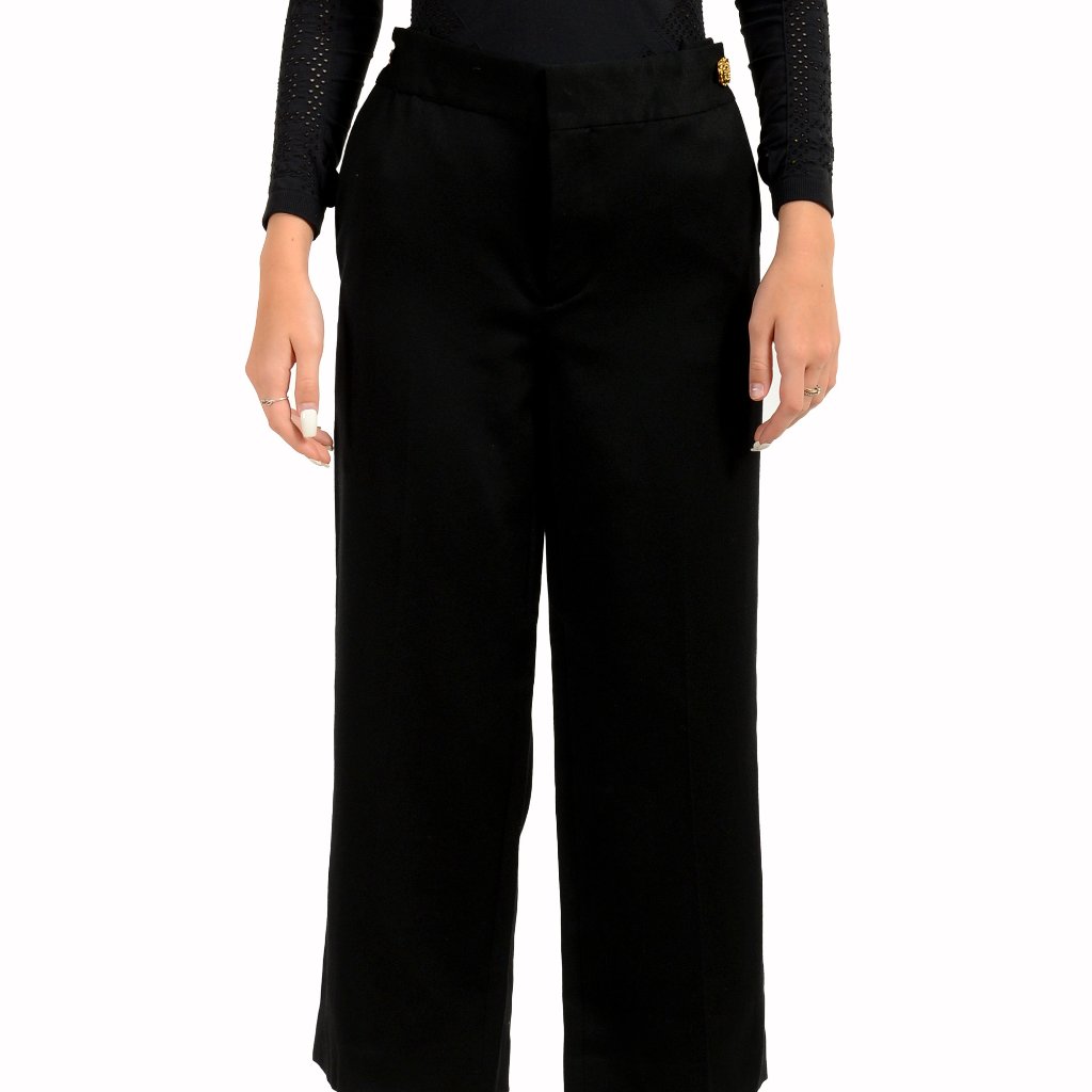 Dsquared2 Women's Black 100% Wool Cropped Pants Us Xs It 38